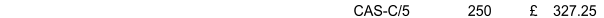 CAS-C/5 250 327.25 �